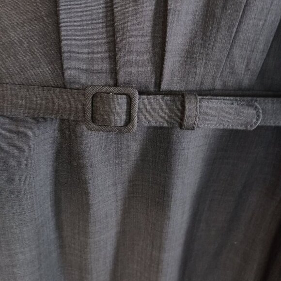 Banana Republic Stretch V-Neck Short Sleeve Belted Wool Blwns Dress Size 14P - Picture 5 of 9